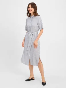 Gant Lniana sukienka damska Kobiety len niebieski|biały w paski, 44 - Sukienki - miniaturka - grafika 1