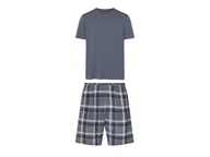 Piżamy męskie - esmara Men Piżama męska z bawełny (Niebieski, S(44/46)) - miniaturka - grafika 1