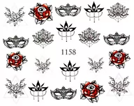 Ozdoby do paznokci - Naklejki wodne na paznokcie - nr 1158 - miniaturka - grafika 1