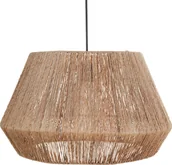 Lampy sufitowe - BELIANI Lampa wisząca naturalna jutowy klosz czarna podstawa żelazna lampa sufitowa boho oświetlenie do salonu jadalni - miniaturka - grafika 1
