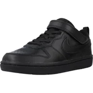 Buty trekkingowe dziecięce - Tenisówki Nike Model Court Borough Low 2 (psv) Kolor Czarny - miniaturka - grafika 1