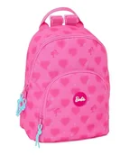 Plecaki - Safta BARBIE SERCA - Mini plecak do codziennego użytku, idealny dla dzieci w różnym wieku, wygodny i wszechstronny, jakość i wytrzymałość, 25 x 13 x 30 cm, Różowy kolor, M, Casual - miniaturka - grafika 1