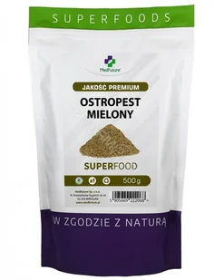 Medfuture Świeży Ostropest Plamisty mielony - 500 g - Zdrowa żywność - miniaturka - grafika 2