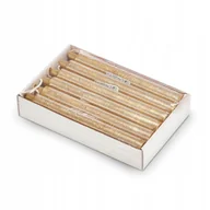 Świece - Świece stołowe domowe kokon kpl 12 szt kolor złoty - miniaturka - grafika 1