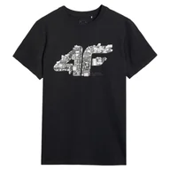 Koszulki sportowe męskie - Koszulka męska 4F Tshirt M3132 Rozmiar: XL / Kolor: czarny - miniaturka - grafika 1