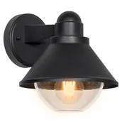 Lampy ogrodowe - Lampa ścienna tarasowa Saginia 21-32362 Candellux IP44 bubble czarna - miniaturka - grafika 1