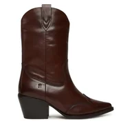 Botki damskie - Kowbojki Bronx Jukeson 47650-A Brązowy - miniaturka - grafika 1