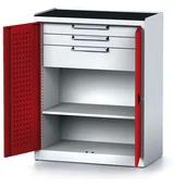 Pozostałe wyposażenie warsztatu - Alfa 3 Szafa warsztatowa MECHANIC, 1170 x 920 x 500 mm, 2 półki, 2 szuflady, czerwone drzwi 1262694 - miniaturka - grafika 1