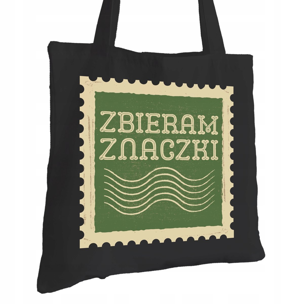 Torba Bawełniana dla Filatelisty Czarna Prezent ekologiczna Trwały Nadruk