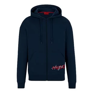 HUGO Kurtka typu loungewear, ciemnoniebieski - Kąpielówki męskie - miniaturka - grafika 1