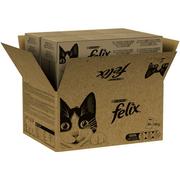 Mokra karma dla kotów - Megapakiet Felix Classic, saszetki, 80 x 85 g - Tuńczyk i dorsz, krewetki i gładzica, tuńczyk, łosoś - miniaturka - grafika 1