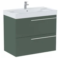 Szafki łazienkowe - ROCA A851911534 ELLA Zestaw łazienkowy UNIK 80 cm z 2 szufladami Zielony mat - miniaturka - grafika 1