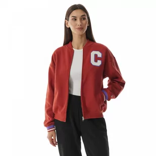 Damska bluza dresowa rozpinana Champion Rochester Bomber Sweatshirt - bordowa - CHAMPION - Bluzy sportowe damskie - miniaturka - grafika 1