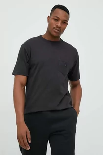 Koszulki męskie - DC t-shirt bawełniany kolor szary gładki - grafika 1