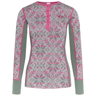 Koszulki sportowe damskie - Damska koszulka Kari Traa Else Long Sleeve Baselayer Rozmiar: S / Kolor: szary/różówy - miniaturka - grafika 1