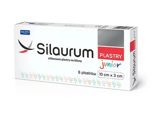 SOLINEA Silaurum junior silikonowe plastry na blizny x 6 szt 10cm x 3cm - Problemy skórne - miniaturka - grafika 1