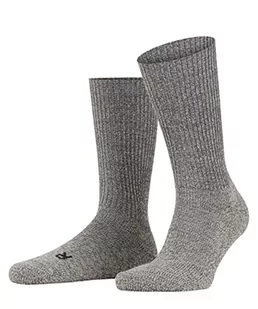 FALKE Unisex Walkie Ergo skarpety turystyczne z wełny merynosów, czarno-białe, więcej kolorów, dla mężczyzn i kobiet, ciepłe, oddychające, zapobiegające powstawaniu pęcherzy, gładkie prążkowane z - Skarpetki męskie - miniaturka - grafika 1