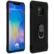 Etui i futerały do telefonów - Etui Huawei Mate 20 Pro Bi Material Sztywny miękki magnetyczny stojak z pierścieniem Czarny - miniaturka - grafika 1