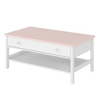 Stolik do pokoju dziewczynki, Luna, 110x60x47 cm, biel, różowy, mat - Komody dla dzieci - miniaturka - grafika 1