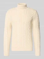 Swetry męskie - Sweter z dzianiny ze ściegiem warkoczowym model ‘Jacob’ - miniaturka - grafika 1