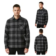 Koszule męskie - Koszula flanelowa w kratę męska szara Captain Mike 3XL - miniaturka - grafika 1