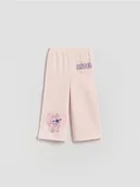Spodnie i spodenki dla dziewczynek - Reserved - Spodnie dresowe Lilo i Stitch - pastelowy róż - miniaturka - grafika 1