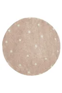 Dywany dla dzieci - Dywan do prania okrągły Dot Rose Ø140cm - miniaturka - grafika 1