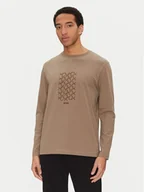 Koszulki męskie - BOSS Longsleeve Togn 50534336 Brązowy Regular Fit - miniaturka - grafika 1