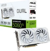Karty graficzne - ASUS Dual -RTX5060TI-O8G-WHITE NVIDIA GeForce RTX 5060 Ti 8 GB GDDR7 90YV0MP5-M0NA00 - miniaturka - grafika 1