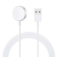 Akcesoria do smartwatchy - Kabel USB Ładowarka bezprzewodowa Qi 2,5W do Apple Watch biały - miniaturka - grafika 1