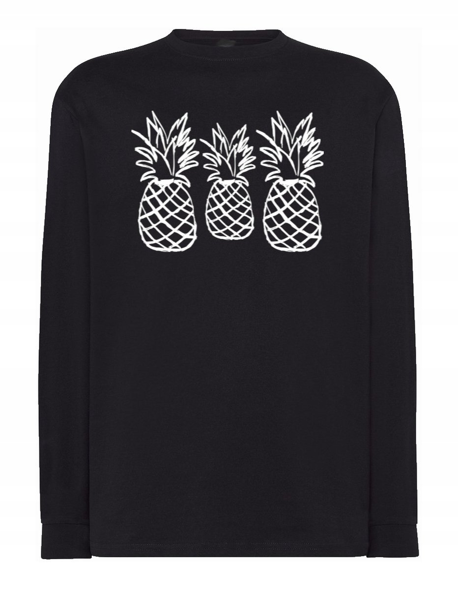 Longsleeve męski fajny nadruk owoc Ananasy r.L
