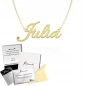 Łańcuszki - Złoty Naszyjnik z Imieniem Julia Łańcuszek SREBRO 925 DEDYKACJA GRATIS - miniaturka - grafika 1