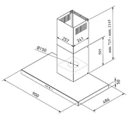 Okapy kuchenne - Globalo Design Lonatio 90.1 Biały - miniaturka - grafika 1