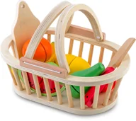 Zabawy w naśladowanie dorosłych - Zabawka drewniana kosz owoce do krojenia na rzep Ricokids - miniaturka - grafika 1