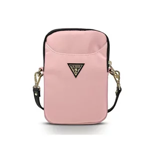 Guess Etui do tabletu Torebka GUPBNTMLLP różowy/pink Nylon Triangle Logo GUPBNTMLLP - Etui do tabletów - miniaturka - grafika 1