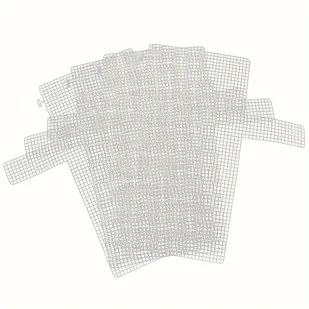 Zestaw 4 Sztuk Dużych Przezroczystych Plastikowych Arkuszy do Ręcznego Wyrobu Torebek - Wstępnie Wycięte, Jednokolorowe Tkaniny Siatkowe z Haczykami - Inne - miniaturka - grafika 1