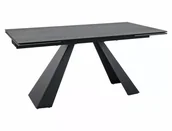Stoły - Stół Salvadore (160-240)X90 Czarny Mat / Ceramic Jasny Szary Pietra Di Savoia - miniaturka - grafika 1