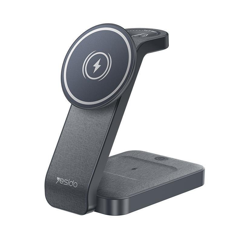 yesido ładowarka indukcyjna ds26 15w led 4w1 black / czarny