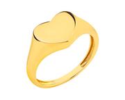 Sygnety - Złoty pierścionek - sygnet - serce - miniaturka - grafika 1