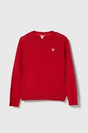 Swetry dla chłopców - Guess sweter dziecięcy kolor czerwony lekki - miniaturka - grafika 1