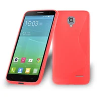 Etui i futerały do telefonów - Etui Cadorabo na telefon komórkowy Alcatel One Touch POP S3 w kolorze INFERNO RED wykonane z elastycznego silikonowego etui TPU Ultra Slim Soft Back Cover Case Bumper - miniaturka - grafika 1