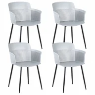 Taborety i hokery - B2B Partner Plastikowe krzesło barowe MOLLY, szare 422023 - miniaturka - grafika 1