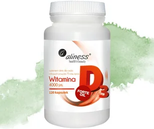 WITAMINA D3 Forte oil 4000 ALINESS 120 kapsułek - Witaminy i minerały - miniaturka - grafika 1