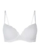 Biustonosze - Biustonosz z fiszbinami z mieszanki bawełny z koronką - miniaturka - grafika 1