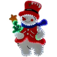 Oświetlenie świąteczne - Bałwan na wężu świetlnym 80 x 53 cm - miniaturka - grafika 1