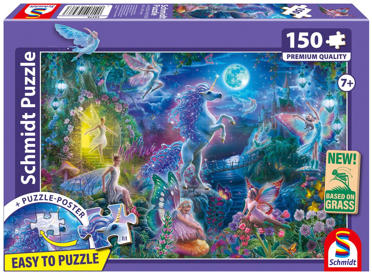 Schmidt, Puzzle PQ Bajka o jednorożcu, 150 el.
