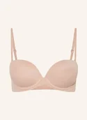 Biustonosze - Calvin Klein Biustonosz Push-Up Perfectly Fit beige - miniaturka - grafika 1