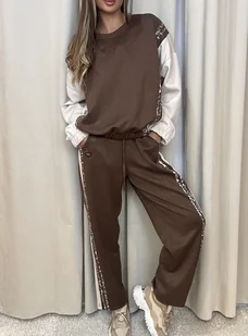 Wiskozowy komplet dresowy Marrone - Komplety damskie - miniaturka - grafika 1