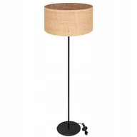 Lampy stojące - Rattanowa Boho Lampa Stojąca Podłogowa Abażur Walec Rattan - miniaturka - grafika 1