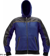 Odzież robocza - CERVA CREMORNE bluza - męska bluza z suwakiem, kaptur, 55% bawełna, 45% poliester - granatowy 3XL - miniaturka - grafika 1